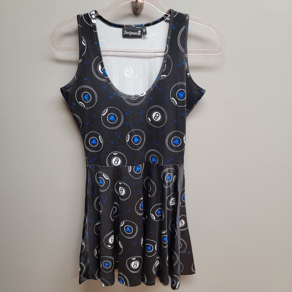 Sourpuss Magic 8 Ball NSFW Mini Dress Size Small